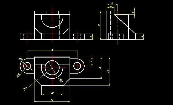 cad机械零件制图练习题