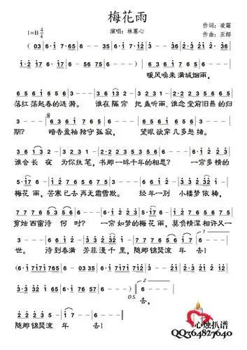 梅花雨 林蕙心 歌谱 简谱