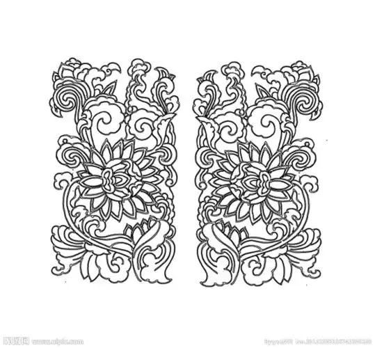 莲花纹设计图__花边花纹_底纹边框_设计图库_昵图网nipic.com