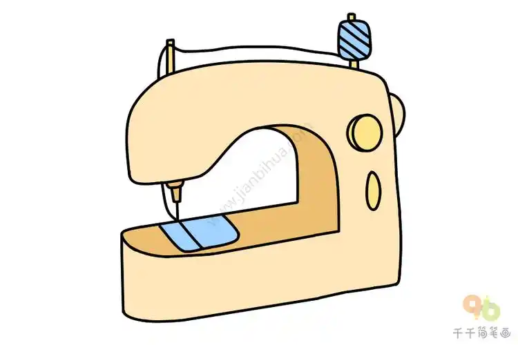 如何画缝纫机简笔画图片