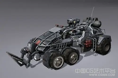 科幻军用装甲车3d模型下载