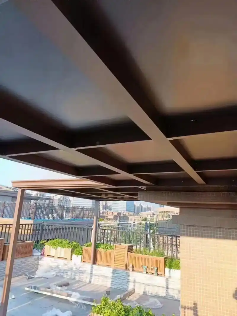 阳光房 新中式凉亭顶面盖隔热板完成案例……#支持定制各种款式 - 抖