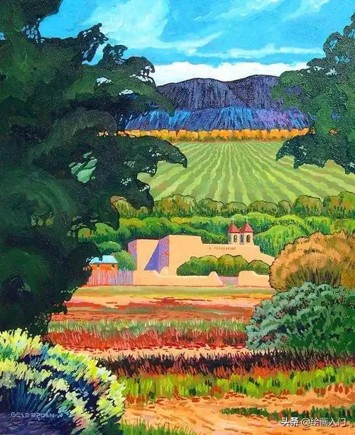 梦想中的世界梦想中大地的色彩64张明亮鲜艳的丙烯手绘风景画