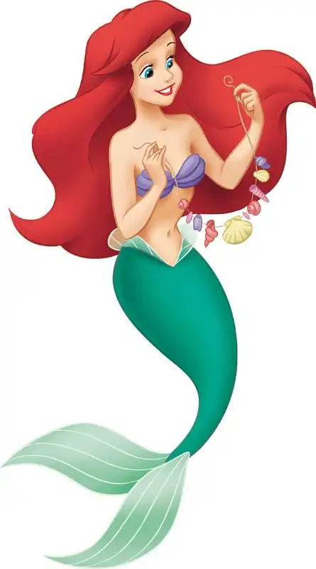 卡通美人鱼公主简笔画的图片