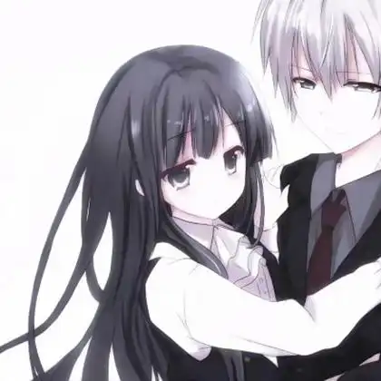 动漫情侣头像左右两张高清图片