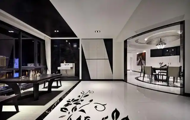 黑白调现代简约风过道装修效果图