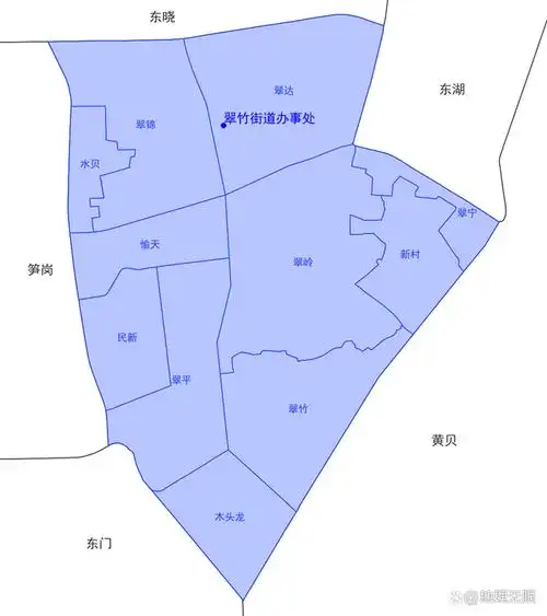 深圳市罗湖区翠竹街道社区分布地图