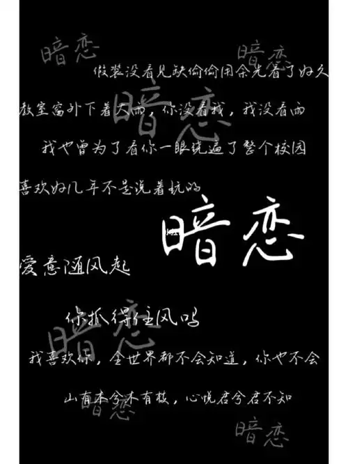 暗恋黑白色壁纸