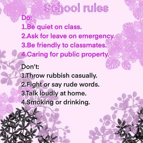 school rules优秀作业