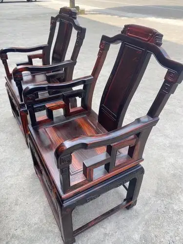 别墅红木家具 老挝大红酸枝茶桌 太师椅茶台 红木茶桌