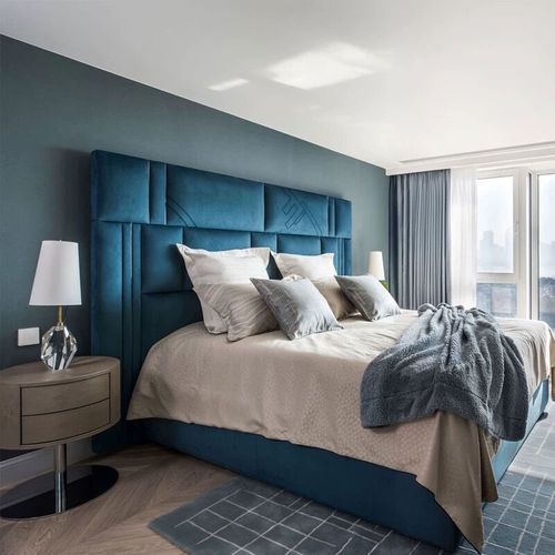 意式轻奢卧室小户型ins风布艺1米5实木床1.8米双人床婚床主卧床