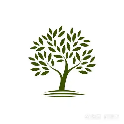 标志树.生态,自然图标或符号.白色背景下分离的矢量插图