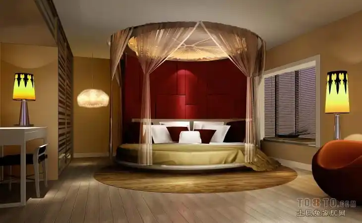 卧室圆床 – 设计本装修效果图
