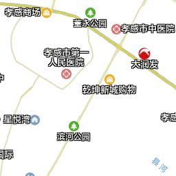 处卫星地图_中国湖北省孝感市孝南区孝南区新华街办事处高清卫星地图