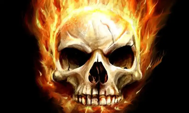 求一张燃烧的火焰骷髅图片,分辨率为800*480(宽*高),谢