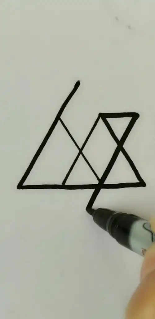 我要上热门#一笔画六芒星