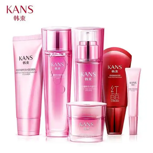 韩束护肤品化妆品套装女改善暗沉淡化细纹遮瑕红石榴鲜活悦享礼盒六