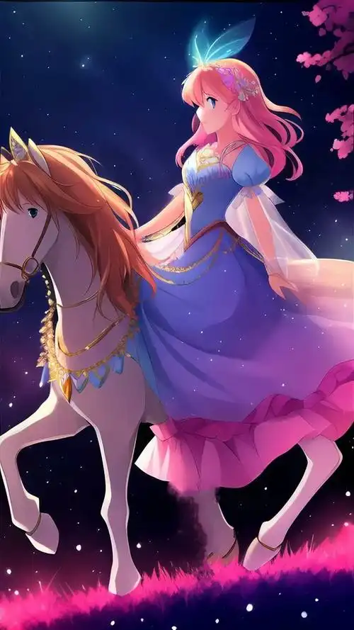 骑马的动漫二次元美女你爱了吗#抖音图文来了 #图文伙伴计划  - 抖音