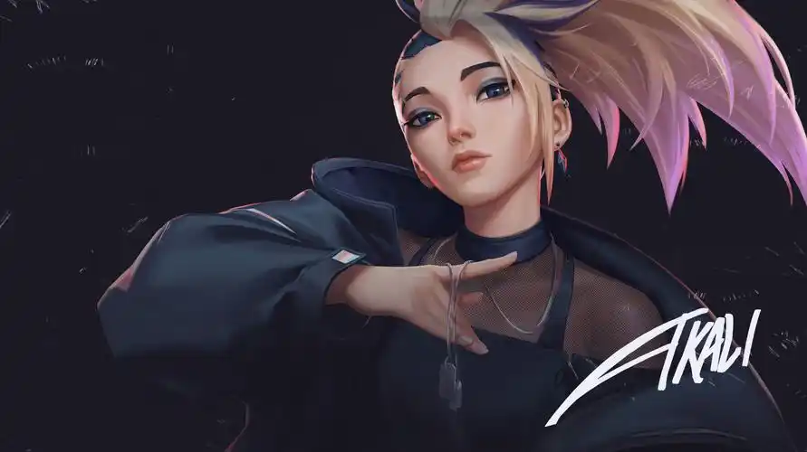 英雄联盟lol kda阿卡丽 蓝眼睛