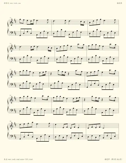 钢琴谱 - 樱花草