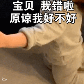 宝贝 我错啦 原谅我好不好 - 黄夏温haon动图表情包