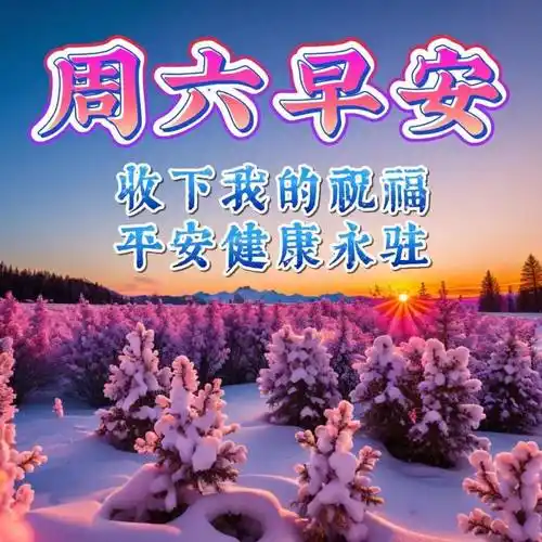 周六早上好最新版漂亮星期六早安祝福语表情图片大全问候语段句子