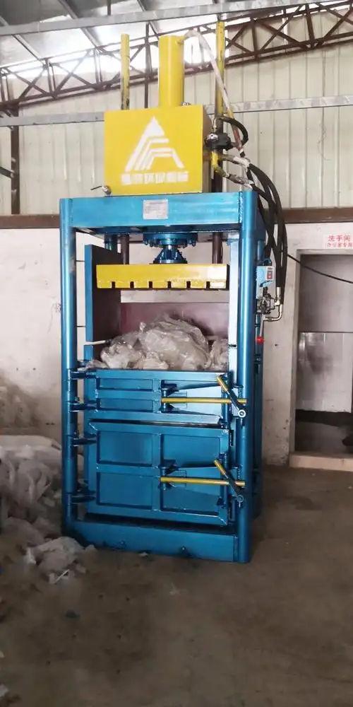 出售单杠30吨立式废纸打包机 四开门自动推包60吨双杠碎布边角料打包