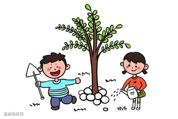 植树节简笔画大全一起来植树