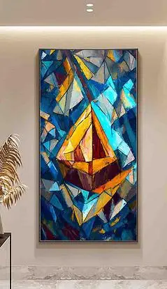 原创手绘马赛克拼接艺术装饰画