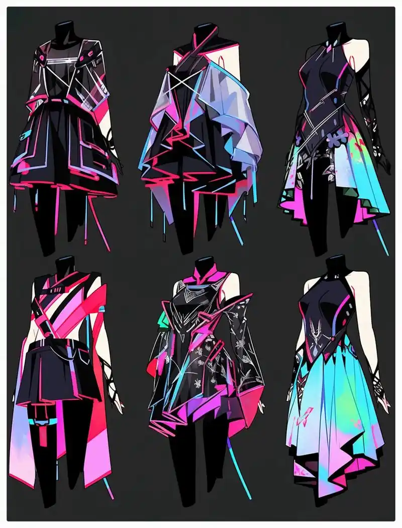 赛博朋克风系列  让我们一起欣赏一下这组极具未来色彩的服装设计展示
