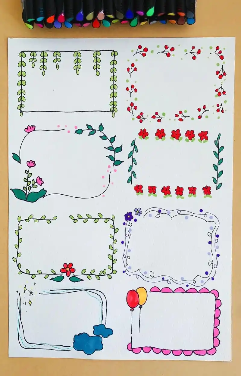 花边边框素材,手帐素材