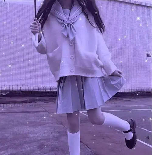 紫色滤镜jk制服女生部位头像