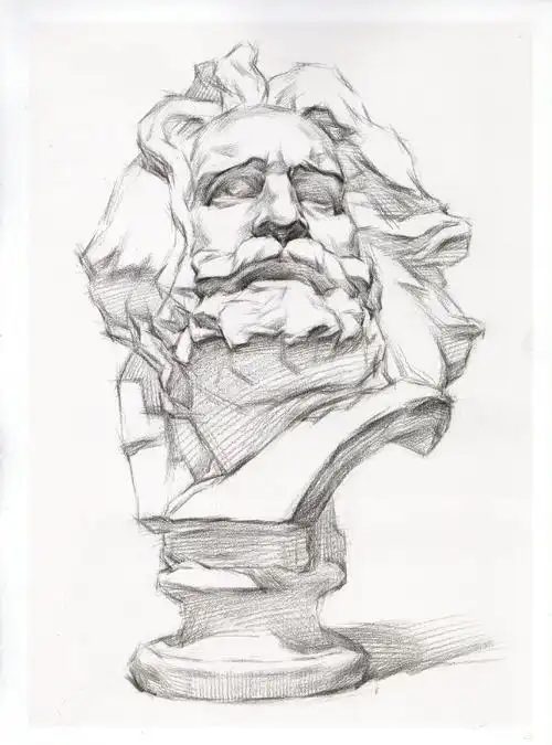 素描石膏像结构素材,优秀石膏像作品图集
