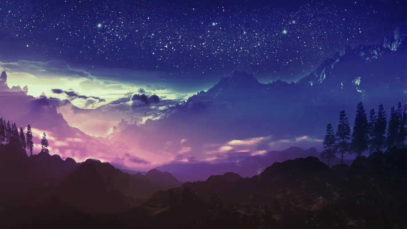 绝美星空壁纸 二次元#二次元美图# #动漫美图