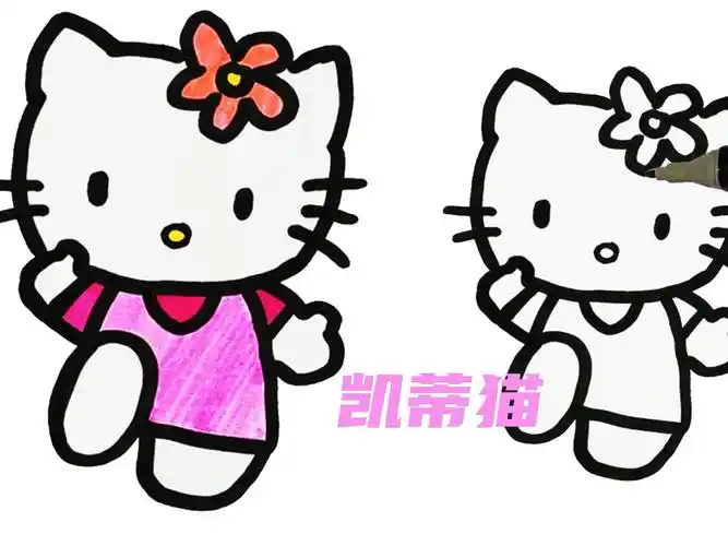 如何画凯蒂猫