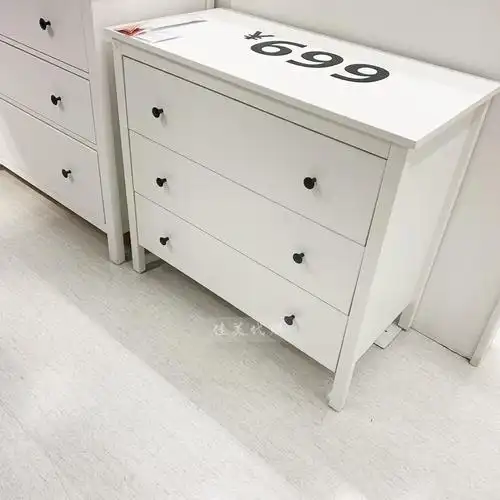 ikea北欧卧室收纳抽屉三斗宜家物柜柜储库彭斗斗柜