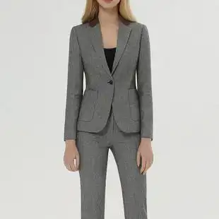 女气质修身秋冬款羊毛西服上衣女外套羊毛尼小西装外滩风尚职业装