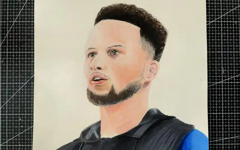 【彩铅手绘】手绘一幅斯蒂芬库里_哔哩哔哩_bilibili