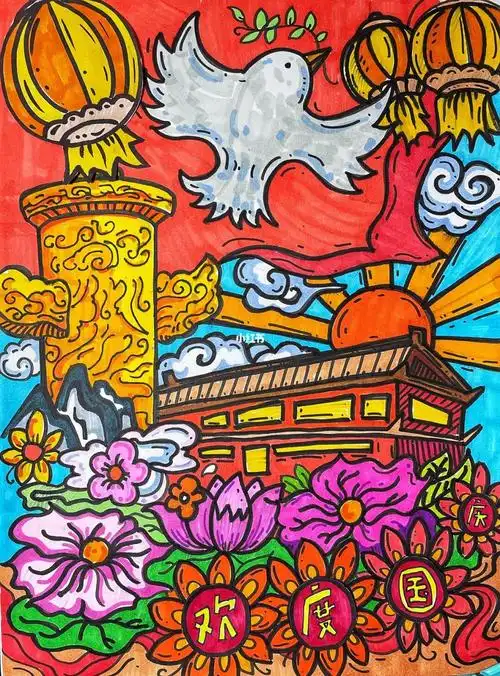 祝福似雨满天洒祝福祖国永昌盛,繁荣富强更辉煌 9598有需要参