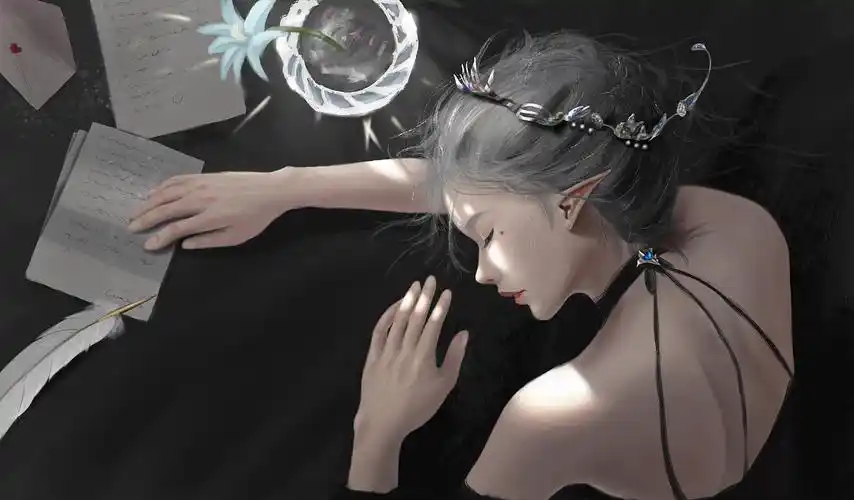 临摹wlop的鬼刀冰公主