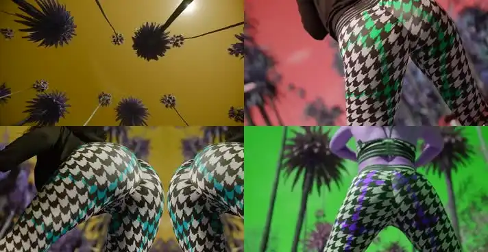 时尚性感户外甩臀舞视频素材