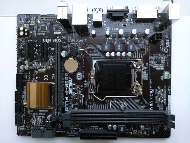 华硕(asus)/华硕 b85m-f主板 k v5 plus ddr3 1150针 vga板 浅灰色