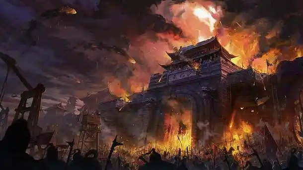 古代战场背景龙虎榜背景素材png水墨荷花jpg中国风武侠背景psdjpg酷炫