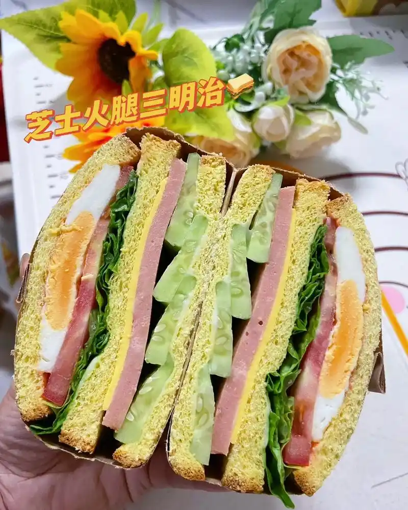 三明治图片大合集来啦!#三明治 #低卡低脂餐 #摆摊创业 # - 抖音