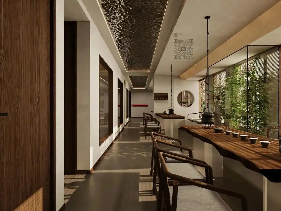 茶室设计|中式之美,方寸之间,自然禅意与.「味中悟道」却有别 - 抖音