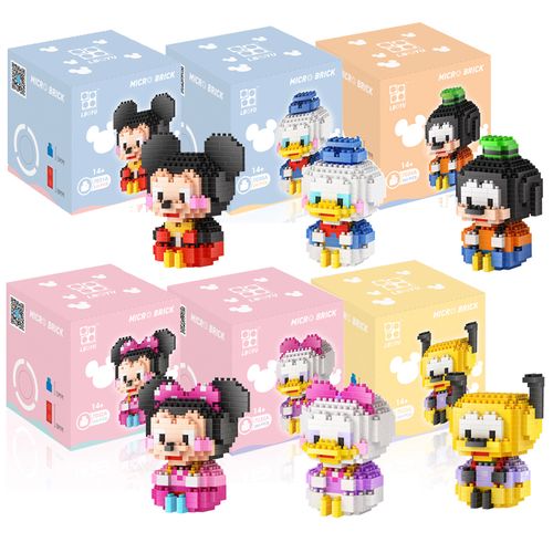 微型小颗粒钻石拼装积木兼容乐高玩具迪士尼大人女孩摆件米奇 全套