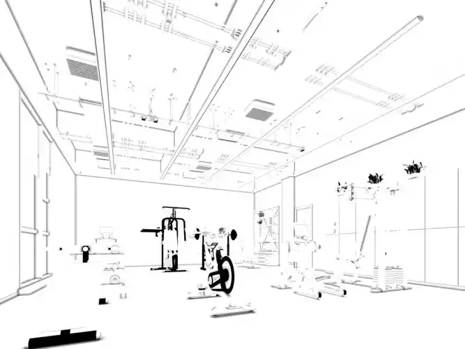 工业风健身房id:3007267073d模型-下得乐