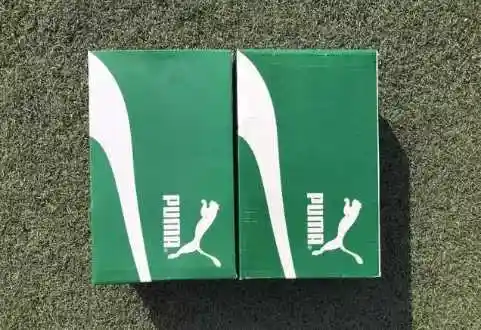 图中所有的顺序为左真右假,上真下假绿色的经典鞋盒鞋盒标的对比,完全