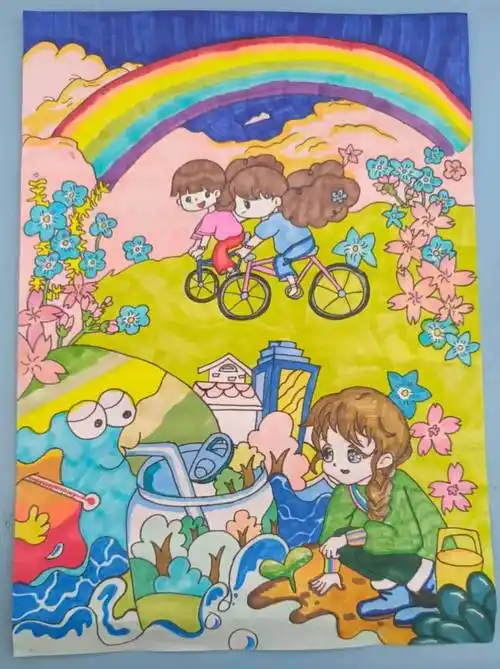 【共建绿色家庭 共享绿色家园】固安县妇联主题绘画优秀作品展示(三)