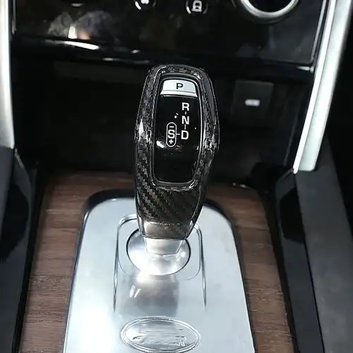 适用于路虎揽胜运动碳纤维排档头档把头14-17款汽车内饰改装配件